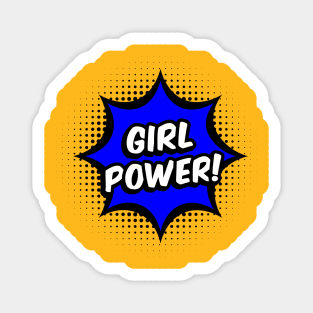 Girl Power! - Blue comic style - L Sticker